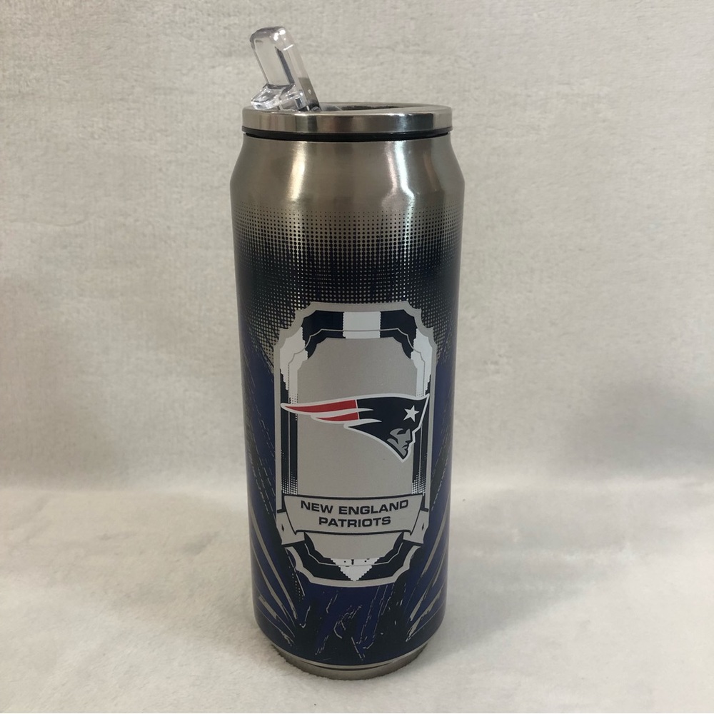 NFL New England Patriots Duck House Sports Thermocan 16.9FL OZ Coffee Travel Cup
